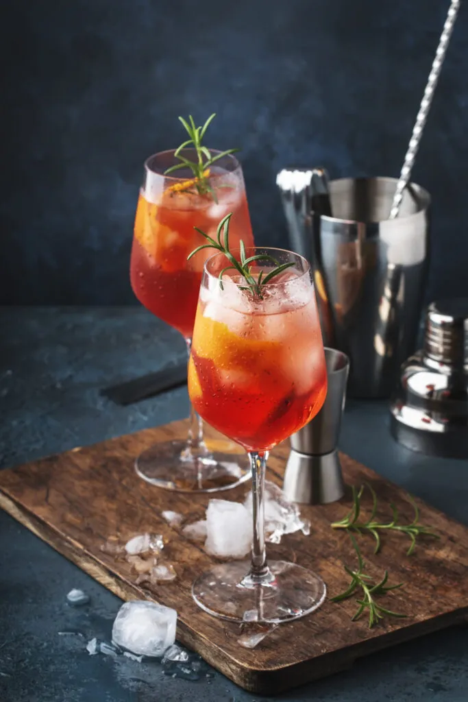 Milano spritzer italian alcoholic cocktail